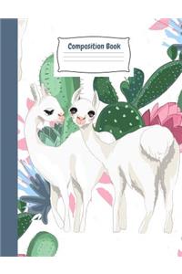 Whimsy Llamas Primary Story Journal Composition Book