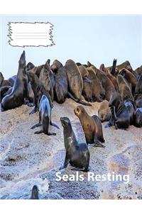 Seals Resting collegeruledlinepaper Composition Book