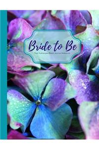 Bride to Be Teal Hydrangea Blank Journal Notebook