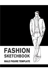 Fashion Sketchbook Male Figure Template