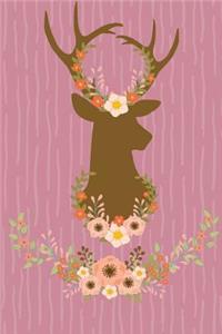 Deer with Flower Crown Journal