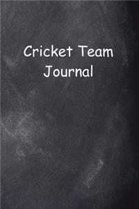 Cricket Team Journal Chalkboard Design