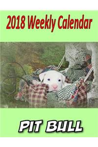 2018 Weekly Calendar Pit Bull