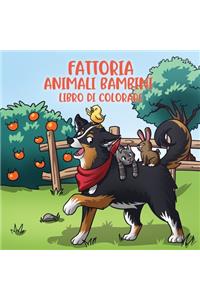 Fattoria animali bambini libro di colorare