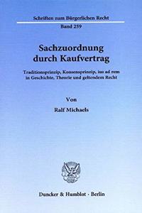 Sachzuordnung Durch Kaufvertrag