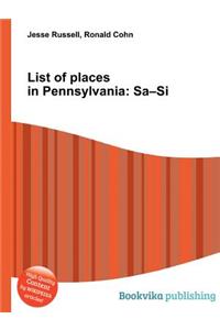 List of Places in Pennsylvania