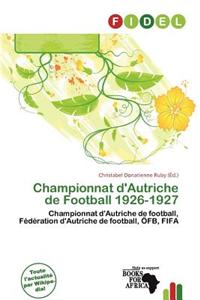 Championnat D'Autriche de Football 1926-1927