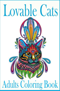 Lovable Cats Adults Coloring Book