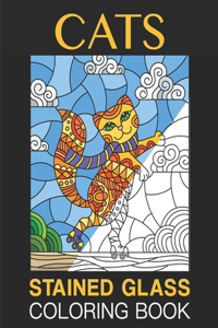 Cats - Stained Glass Coloring Book
