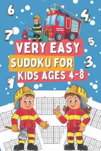 Very Easy Sudoku for Kids Ages 4-8: 200 Sudoku Puzzles for Clever Children Who Love Brain and Math Games, Gift Idea for Young Scientists