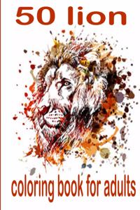 50 lion coloring book for adults