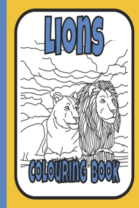 Lions Colouring Book