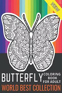 New Butterfly coloring book for adult worlds best collection