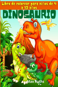 Dinosaurio Libro de colorear para niños de 4 a 10 años