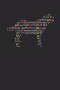 Saint Bernard Notebook 'Word Cloud' - Gift for Saint Bernard Lovers - Saint Bernard Journal