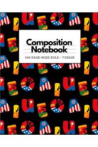 Wide Ruled Composition Notebook