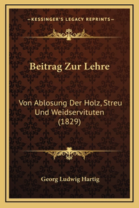 Beitrag Zur Lehre