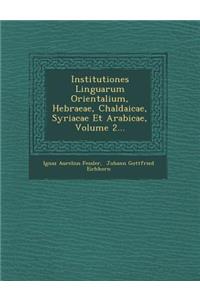 Institutiones Linguarum Orientalium, Hebraeae, Chaldaicae, Syriacae Et Arabicae, Volume 2...