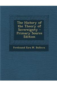 The History of the Theory of Sovereignty
