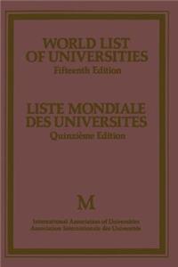 World List of Universities / Liste Mondiale Des Universites