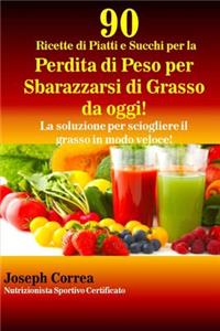 90 Ricette di Piatti e Succhi per la Perdita di Peso per Sbarazzarsi di Grasso da oggi!