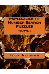 PSPUZZLES 111 Number Search Puzzles Volume 4