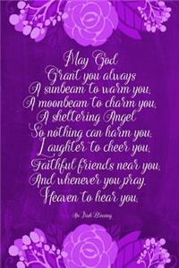 Chalkboard Journal - Irish Blessing (Purple)