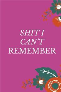 Shit I Can't Remember