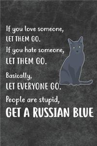 Get A Russian Blue Notebook Journal
