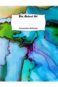 Blue Abstract Art - Composition Notebook