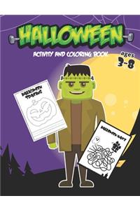 Halloween Coloring and Activity Book Ages 3-8