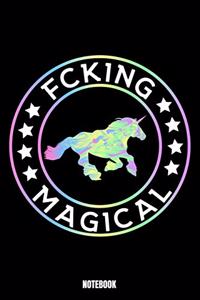 Fcking Magical Notebook: Unicorn Notizbuch: Notizbuch A5 linierte 110 Seiten, Notizheft / Tagebuch / Reise Journal, perfektes Geschenk für Sie, Ihre Familie und Freunde entw