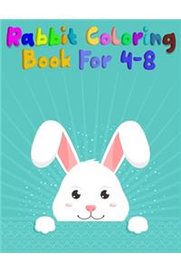 rabbit coloring book for 4-8