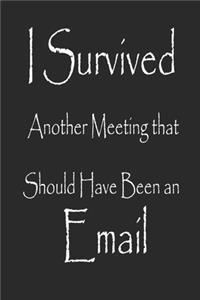 I Survived Another Meeting that Should Have Been an Email Notebook Journal