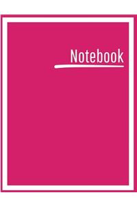 Notebook: College Ruled, Lined, Notebook for School, Work, 1 Subject, Bright Pink, Soft Cover