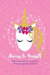 Pink and Gold Unicorn Journal for Girls