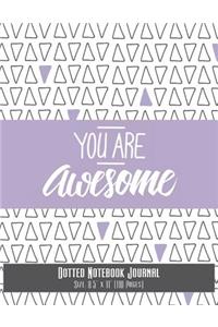 Dotted Notebook Journal / 8.5 x 11 / 110 Pages