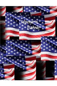 Teacher's Planner & Notebook: Us Flag - 2018-2019 Time Management & Planner Notebook for Teachers. Record Lesson Planning, Important Events, Goals, Trips, Seating & Student Information