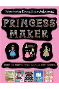 Preschooler Education Worksheets (Princess Maker - Cut and Paste)