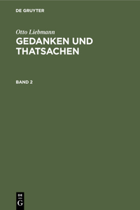Gedanken und Thatsachen