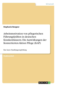 Arbeitsmotivation von pflegerischen Führungskräften in deutschen Krankenhäusern. Die Auswirkungen der Konzertierten Aktion Pflege (KAP)