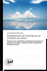 Endettement de l'Entreprise Et Création de Valeur