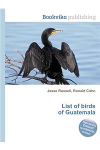 List of Birds of Guatemala