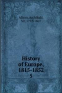 History of Europe, 1815-1852