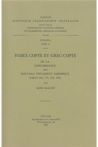 Index copte et grec-copte de la concordance du Nouveau Testament sahidique