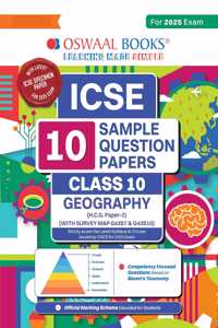 Oswaal ICSE | 10 Sample Question Papers | Class 10 | Geography (For 2025 Exam)