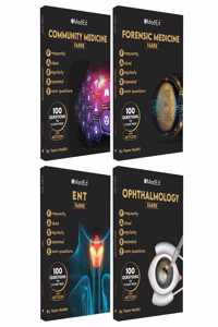 PW MedEd FARRE 2.0 Forensic Medicine, Community Medicine, Ophthalmology and ENT Combo Set of 4 Books For Third MBBS Professional University Exam