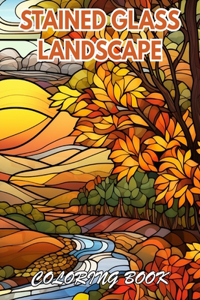 Stained Glass Landscape Coloring Book