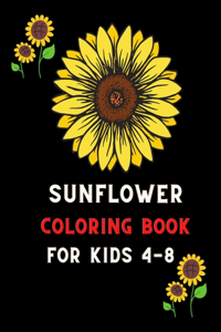 Sunflower coloring book for kids 4-8