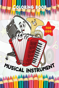 Musical Instrument Coloring Book